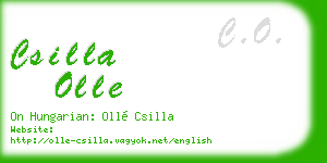 csilla olle business card